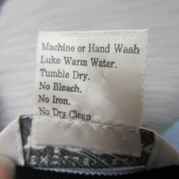 MISOOK Sleeveless Scoop Neck Shell Tank Top Black Blue Trim Size Medium Petite - Picture 8 of 8